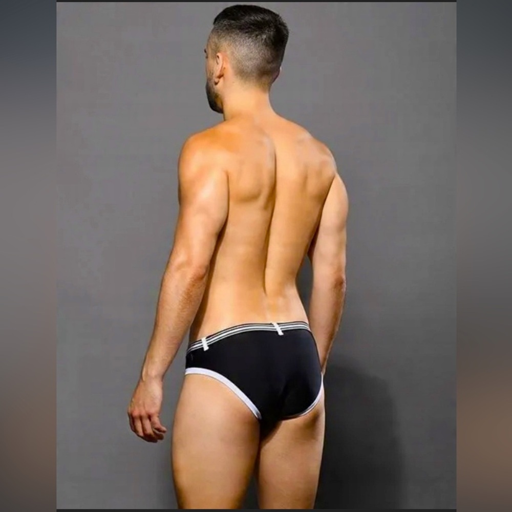 Andrew Christian Belt Bikini Small Black White NWT 79 - Picture 4 of 9